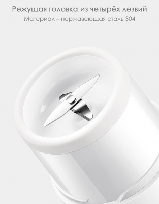 Портативная соковыжималка блендер Xiaomi Mijia Portable Juicer Cup 300ml White (MJZZB01PL)