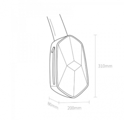Рюкзак Xiaomi Beaborn Polyhedron Chest Pack PU Black