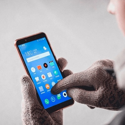 Перчатки для сенсорных экранов Xiaomi FO Touch Wool Gloves черный