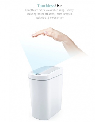 Мусорное ведро Xiaomi Ninestars Waterproof Sensor Trash Can, 7л(DZT-7-2S ) кремовый