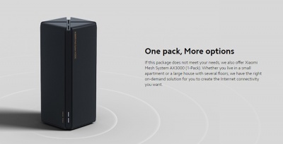 Wi-Fi роутер Xiaomi Mijia Mesh System AX3000 (1-Pack) черный CN
