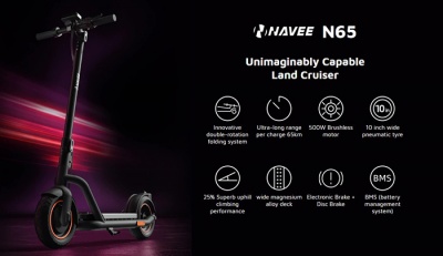 Электросамокат Xiaomi Navee N65 Electric Scooter (EU) черный
