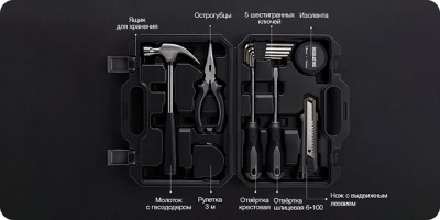 Набор инструментов Xiaomi Jiuxun tools 12 in 1 Daily Life Kit black
