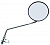 Зеркало вело/скутер/мопед антиблик плосокое круглое D=105мм кольцевое крепление серебристое (270908)